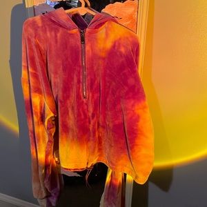 Purple and orange ombré zip up